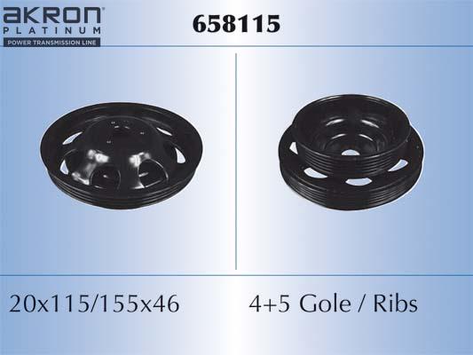 AKRON-MALÒ 658115 - Fulie curea, arbore cotit aaoparts.ro