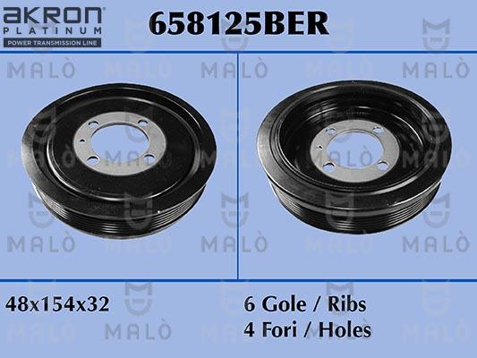 AKRON-MALÒ 658125 - Fulie curea, arbore cotit aaoparts.ro