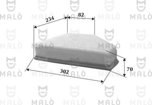 AKRON-MALÒ 1500050 - Filtru aer aaoparts.ro