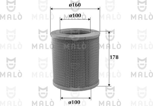 AKRON-MALÒ 1500088 - Filtru aer aaoparts.ro