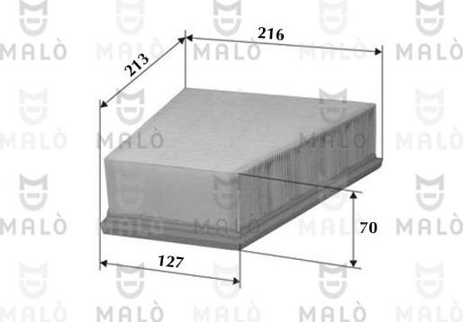 AKRON-MALÒ 1500028 - Filtru aer aaoparts.ro