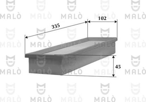 AKRON-MALÒ 1500022 - Filtru aer aaoparts.ro