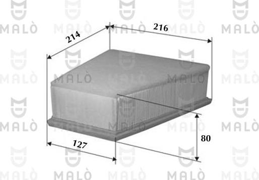 AKRON-MALÒ 1500156 - Filtru aer aaoparts.ro