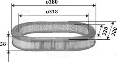 AKRON-MALÒ 1500365 - Filtru aer aaoparts.ro