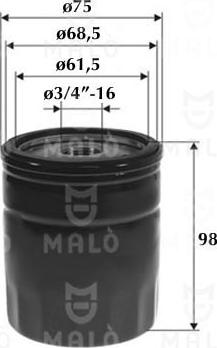 AKRON-MALÒ 1510066 - Filtru ulei aaoparts.ro