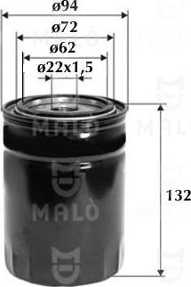 AKRON-MALÒ 1510063 - Filtru ulei aaoparts.ro