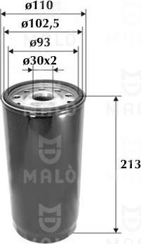 AKRON-MALÒ 1510078 - Filtru ulei aaoparts.ro