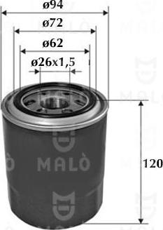 AKRON-MALÒ 1510150 - Filtru ulei aaoparts.ro