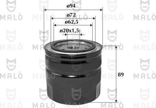 AKRON-MALÒ 1510101 - Filtru ulei aaoparts.ro