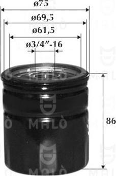 AKRON-MALÒ 1510123 - Filtru ulei aaoparts.ro