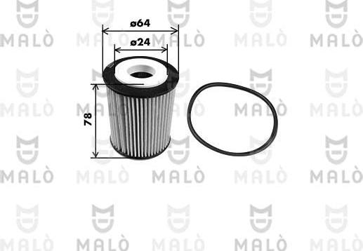 AKRON-MALÒ 1510251 - Filtru ulei aaoparts.ro