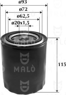 AKRON-MALÒ 1510201 - Filtru ulei aaoparts.ro