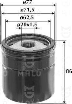 AKRON-MALÒ 1510217 - Filtru ulei aaoparts.ro