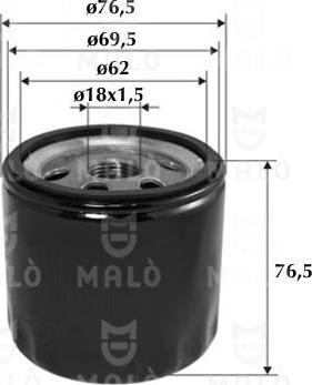 AKRON-MALÒ 1510221 - Filtru ulei aaoparts.ro