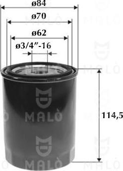 AKRON-MALÒ 1510222 - Filtru ulei aaoparts.ro