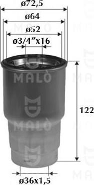 AKRON-MALÒ 1520037 - Filtru combustibil aaoparts.ro