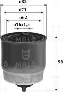AKRON-MALÒ 1520203 - Filtru combustibil aaoparts.ro