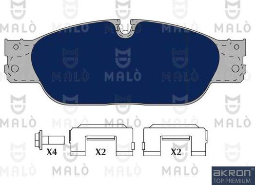 AKRON-MALÒ 1050424 - Set placute frana,frana disc aaoparts.ro