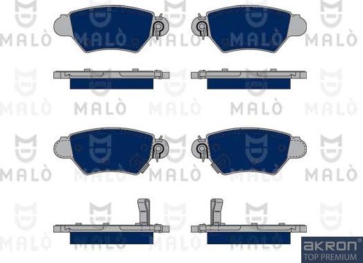 AKRON-MALÒ 1050052 - Set placute frana,frana disc aaoparts.ro