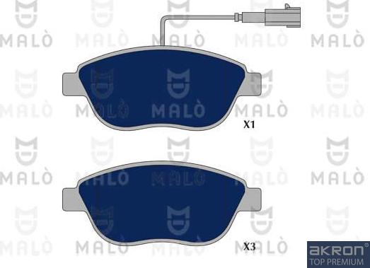 AKRON-MALÒ 1050068 - Set placute frana,frana disc aaoparts.ro