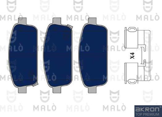 AKRON-MALÒ 1050145 - Set placute frana,frana disc aaoparts.ro