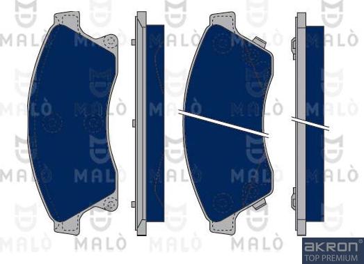 AKRON-MALÒ 1050143 - Set placute frana,frana disc aaoparts.ro