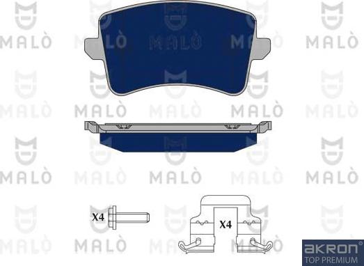 AKRON-MALÒ 1050163 - Set placute frana,frana disc aaoparts.ro