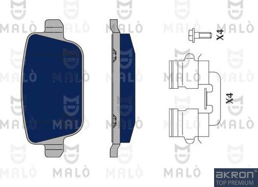 AKRON-MALÒ 1050394 - Set placute frana,frana disc aaoparts.ro