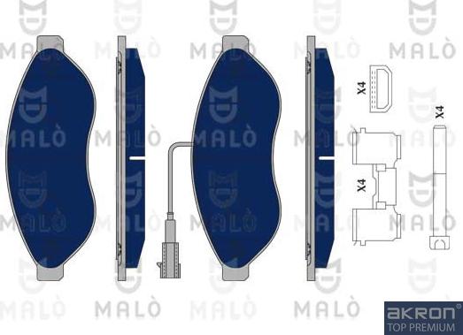 AKRON-MALÒ 1050392 - Set placute frana,frana disc aaoparts.ro