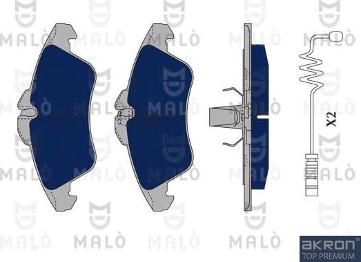 AKRON-MALÒ 1050340 - Set placute frana,frana disc aaoparts.ro