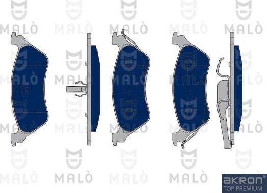 AKRON-MALÒ 1050303 - Set placute frana,frana disc aaoparts.ro