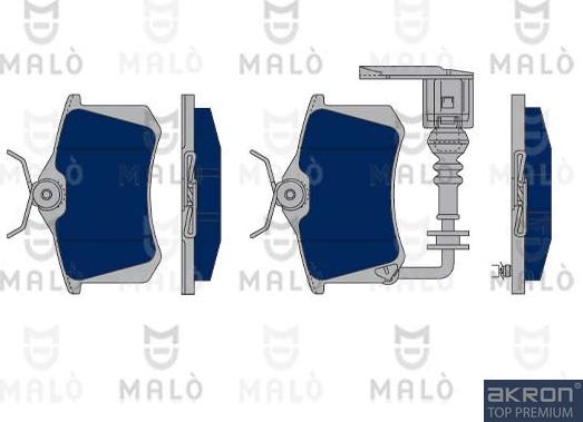 AKRON-MALÒ 1050310 - Set placute frana,frana disc aaoparts.ro