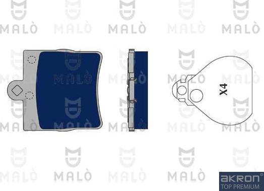 AKRON-MALÒ 1050324 - Set placute frana,frana disc aaoparts.ro