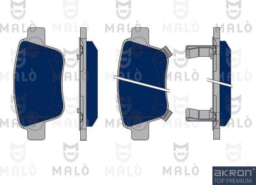 AKRON-MALÒ 1050240 - Set placute frana,frana disc aaoparts.ro