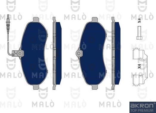 AKRON-MALÒ 1050242 - Set placute frana,frana disc aaoparts.ro