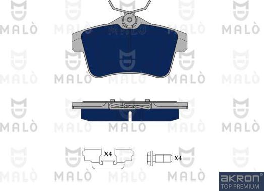 AKRON-MALÒ 1050256 - Set placute frana,frana disc aaoparts.ro