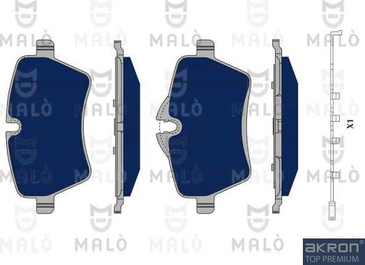 AKRON-MALÒ 1050263 - Set placute frana,frana disc aaoparts.ro