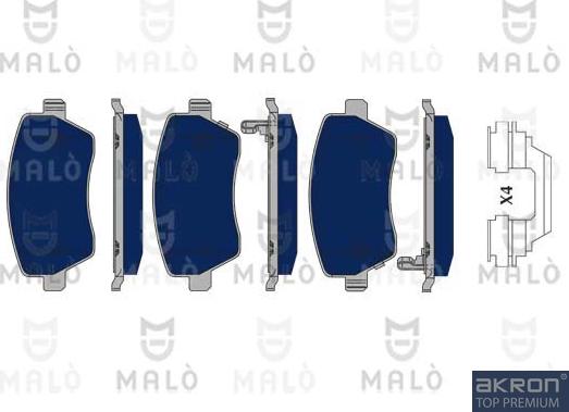 AKRON-MALÒ 1050204 - Set placute frana,frana disc aaoparts.ro