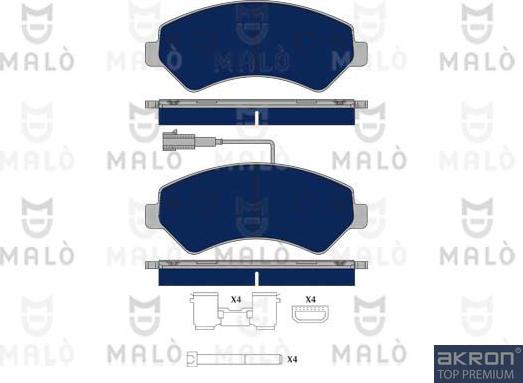 AKRON-MALÒ 1050234 - Set placute frana,frana disc aaoparts.ro
