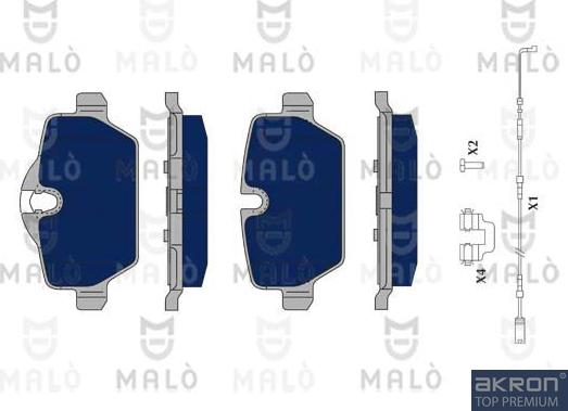AKRON-MALÒ 1050226 - Set placute frana,frana disc aaoparts.ro