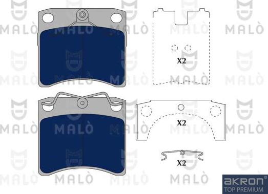 AKRON-MALÒ 1050766 - Set placute frana,frana disc aaoparts.ro