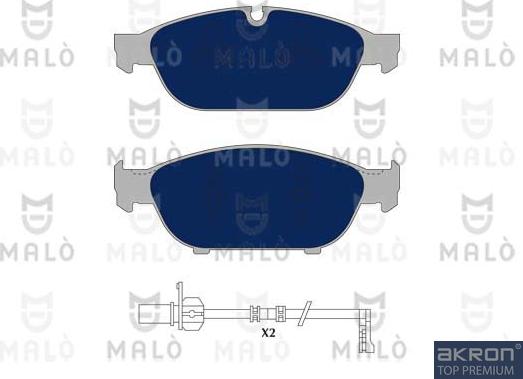 AKRON-MALÒ 1051084 - Set placute frana,frana disc aaoparts.ro