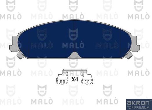 AKRON-MALÒ 1051077 - Set placute frana,frana disc aaoparts.ro