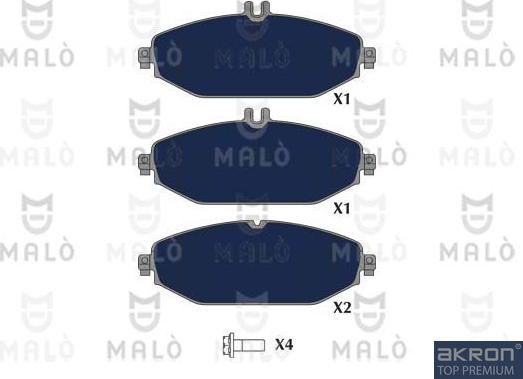 AKRON-MALÒ 1051170 - Set placute frana,frana disc aaoparts.ro