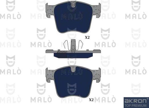 AKRON-MALÒ 1051349 - Set placute frana,frana disc aaoparts.ro