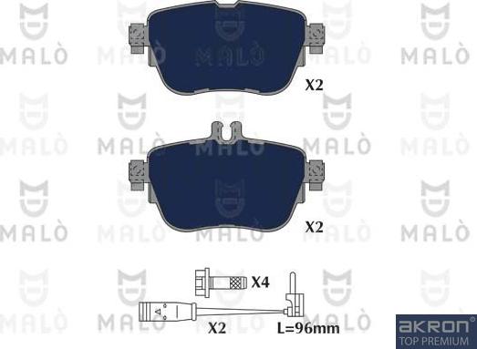 AKRON-MALÒ 1051340 - Set placute frana,frana disc aaoparts.ro