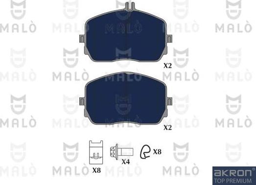 AKRON-MALÒ 1051356 - Set placute frana,frana disc aaoparts.ro