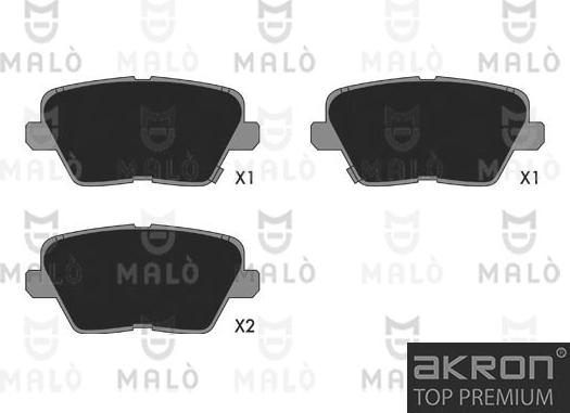 AKRON-MALÒ 1051368 - Set placute frana,frana disc aaoparts.ro