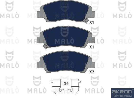 AKRON-MALÒ 1051309 - Set placute frana,frana disc aaoparts.ro