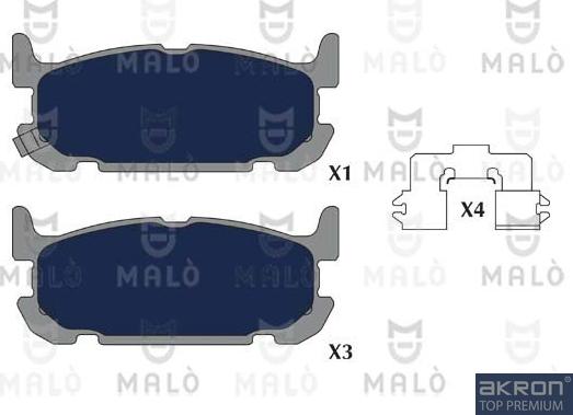 AKRON-MALÒ 1051330 - Set placute frana,frana disc aaoparts.ro